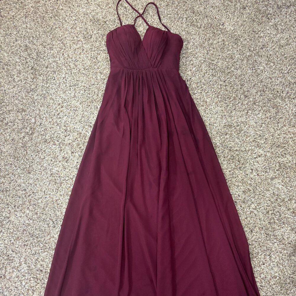 Bill Levkoff Bridesmaid Dress Wine Women's Size 4 - 1777